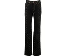 Gerade Jeans mit Mond-Print