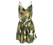 Gerüschtes Kleid mit Blumenmuster