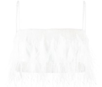 Cropped-Top mit Federn