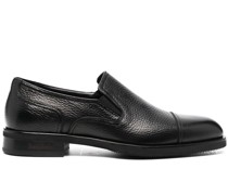 crinkled leather loafers