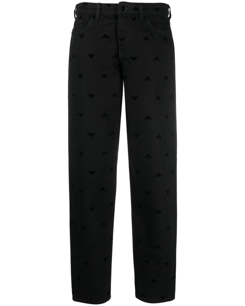Emporio Armani Damen Hoch sitzende Straight-Leg-Jeans