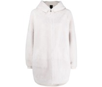 Wendbarer Kapuzenmantel aus Shearling
