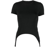 T-Shirt mit abgerundetem Saum