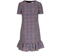 Tweed-Minikleid mit Rüschen