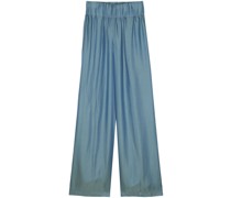 iridescent-effect straight trousers