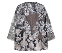 Simea embroidered tulle blouse