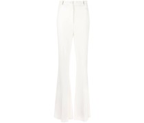 pleat-detail flared trousers