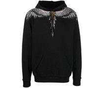 Hoodie mit Feder-Print