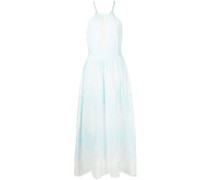 Neckholder-Kleid mit Spitzeneinsatz
