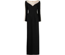 Maxikleid mit Kristallverzierung