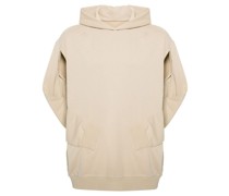 sleeveless cotton-blend hoodie