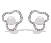 18kt Weißgoldohrringe mit Akoya-Perle