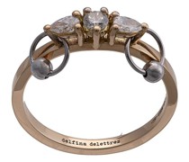 18kt 'Two In One' Gelbgoldring mit Diamanten
