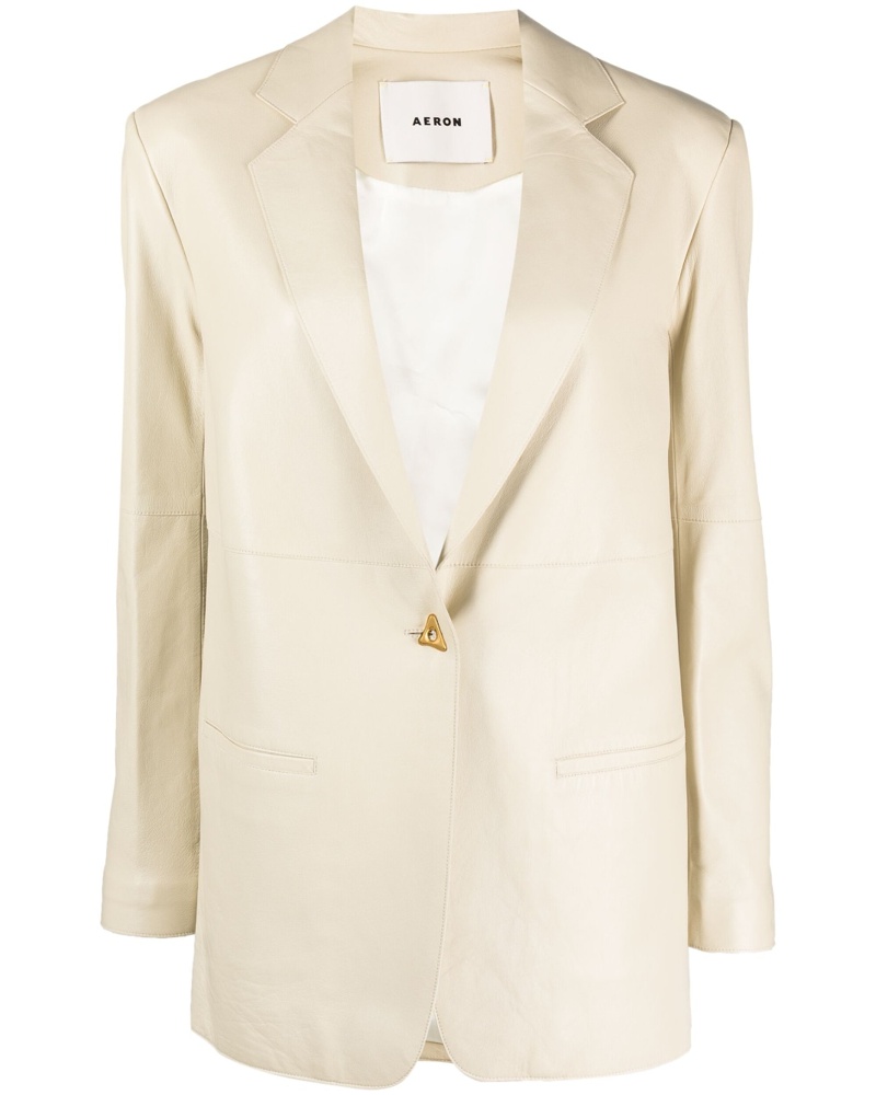 AERON Damen Einreihiger Blazer aus Leder