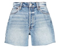 Hoch sitzende Jeans-Shorts