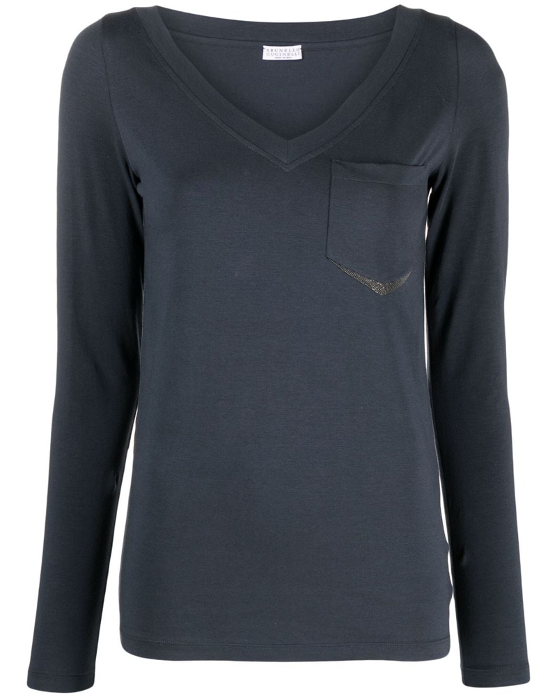 Brunello Cucinelli Damen Klassisches T-Shirt Brunello Cucinelli Damen Klassisches T-Shirt