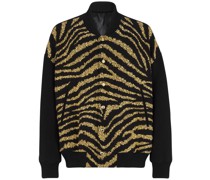 metallic zebra-print jacket