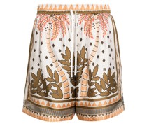 Palm Tree silk shorts