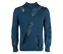 Gestrickter Pullover im Distressed-Look