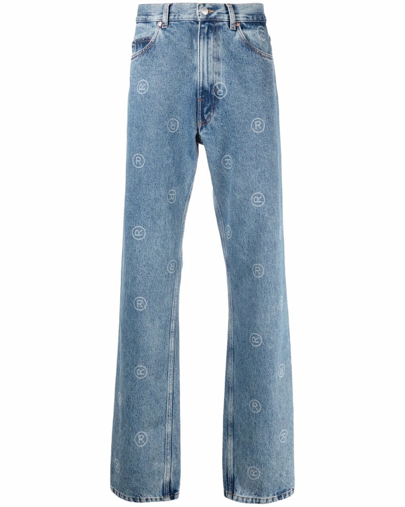 Martine Rose Denim Jeanshose in Blau Damen Bekleidung Jeans Jeans mit gerader Passform 