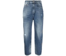 Hoch geschnittene Cropped-Jeans