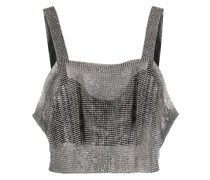 Cropped-Top mit Kristallen