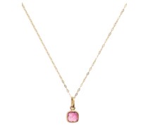 18kt yellow  pink tourmaline necklace