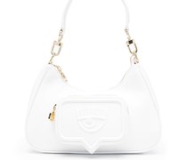 Schultertasche mit Logo-Prägung