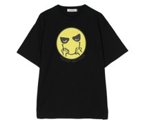 Smiley graphic-print cotton T-shirt