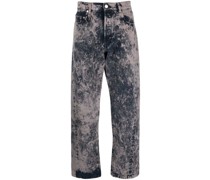 Halbhohe Straight-Leg-Jeans