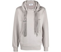 multicord-drawstring cotton hoodie