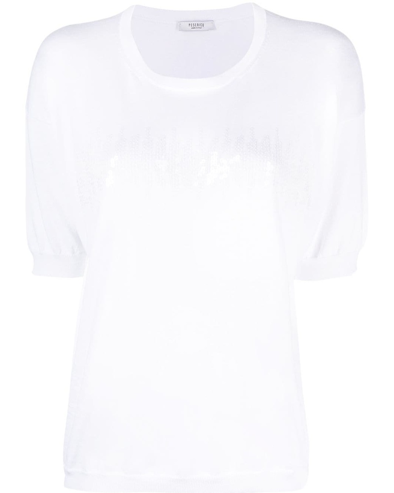 Peserico Damen T-Shirt mit Pailletten