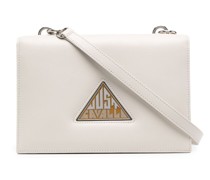 Schultertasche mit Logo-Schild