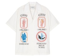 Rome-print cotton shirt