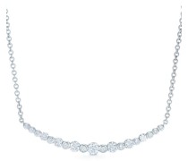 18kt Weißgoldhalskette mit Diamanten