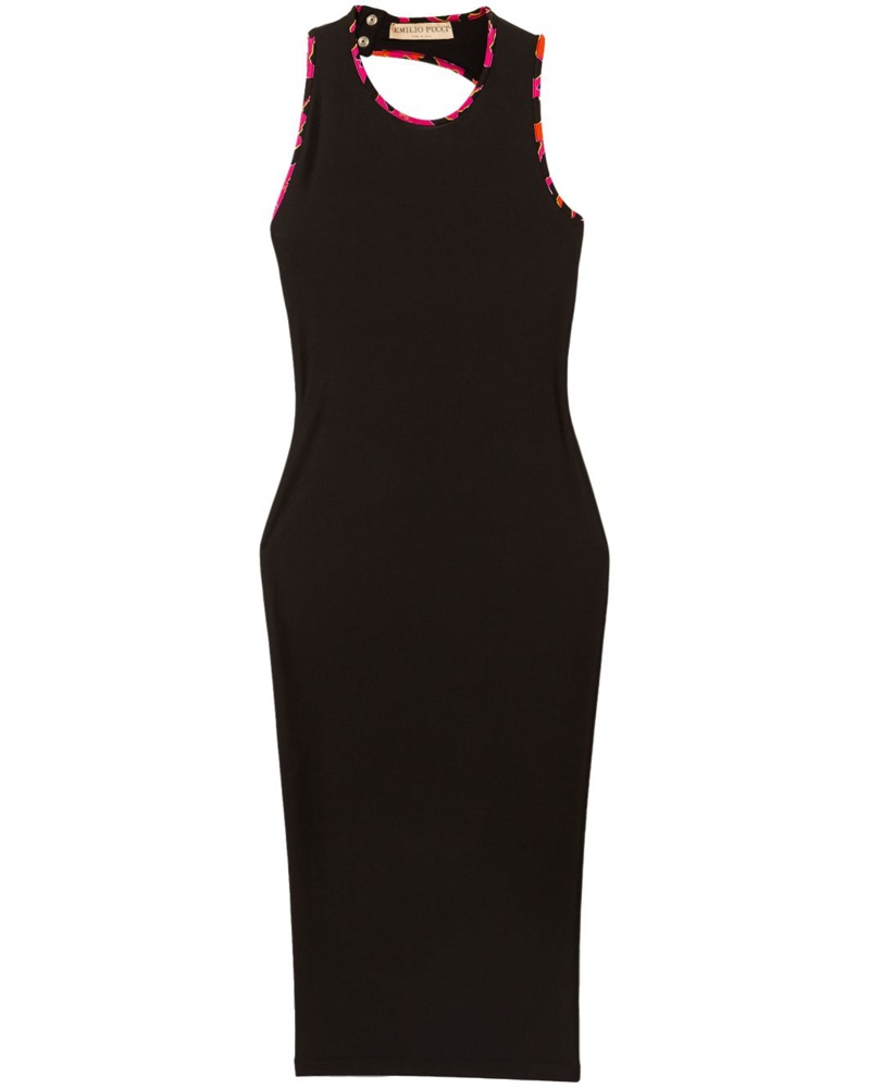 Emilio Pucci Damen Trägerkleid mit Kontrastborten