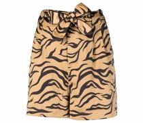 Shorts mit Tiger-Print