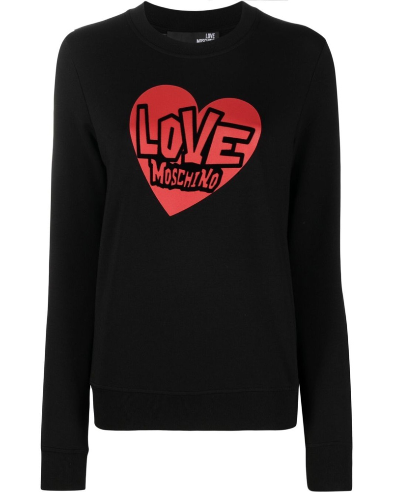 Moschino Damen Sweatshirt mit Logo-Print