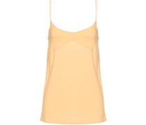 panelled crepe tank top