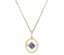 14kt Tanzanite Birthstone Gelbgoldhalskette