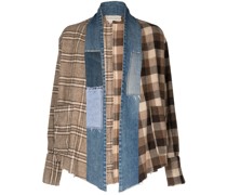 Offene Jacke im Patchwork-Look