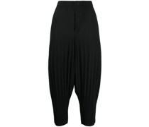 Plissierte Cropped-Hose