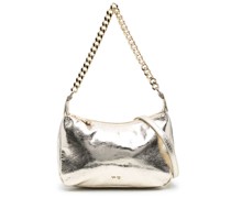 Schultertasche mit metallischem Finish