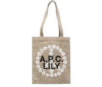 A.P.C. Handtasche mit Logo-Print