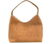 Schultertasche aus Wildleder
