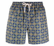 Badeshorts mit geometrischem Print