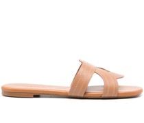 Ivory leather sandals