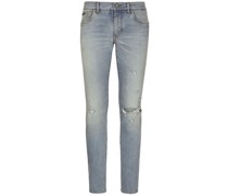 Skinny-Jeans mit Distressed-Detail