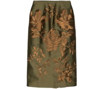 embroidered high-waisted skirt