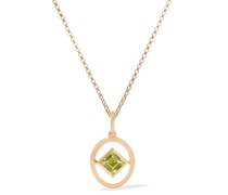 14kt Peridot Birthstone Gelbgoldhalskette